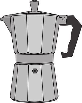 Moka Pot Vector Illustration PNG image with a transparent background, free high-resolution download