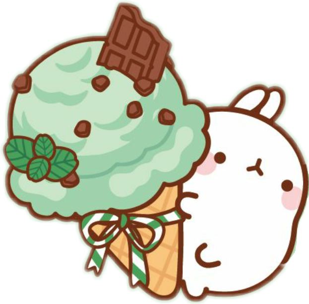 Molang Ice Cream Cone Cute