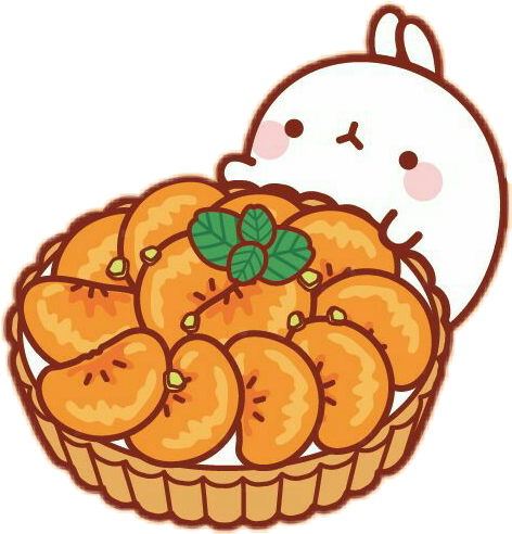 Molang_with_ Basket_of_ Peaches