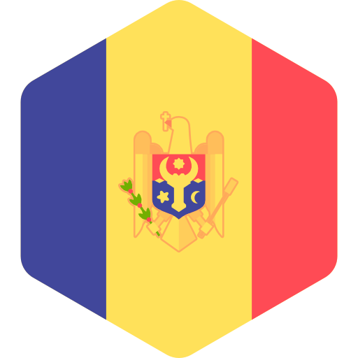 Moldova Flag Hexagon Graphic