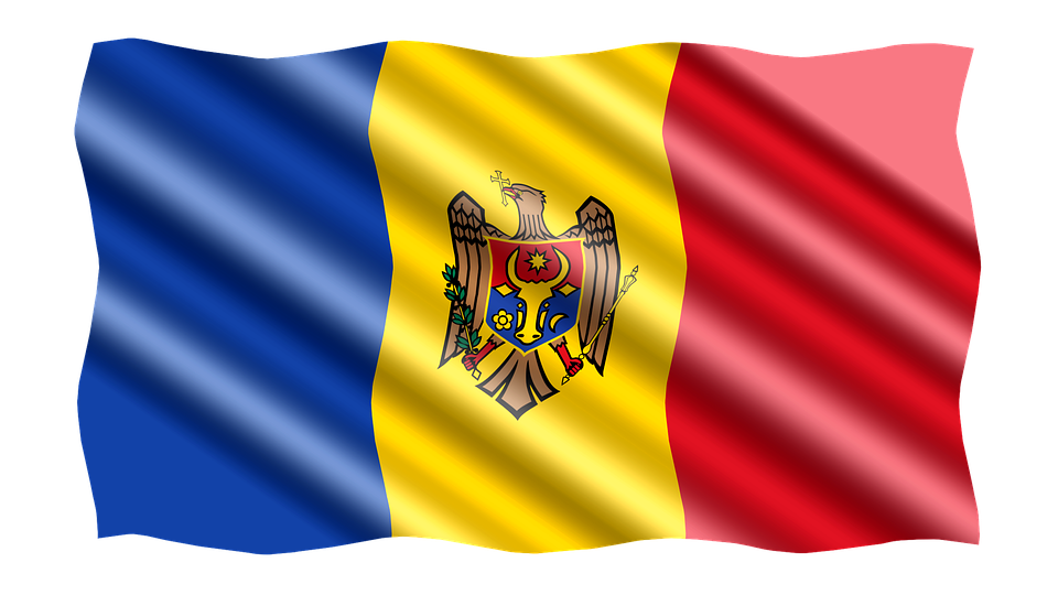 Moldova National Flag Waving