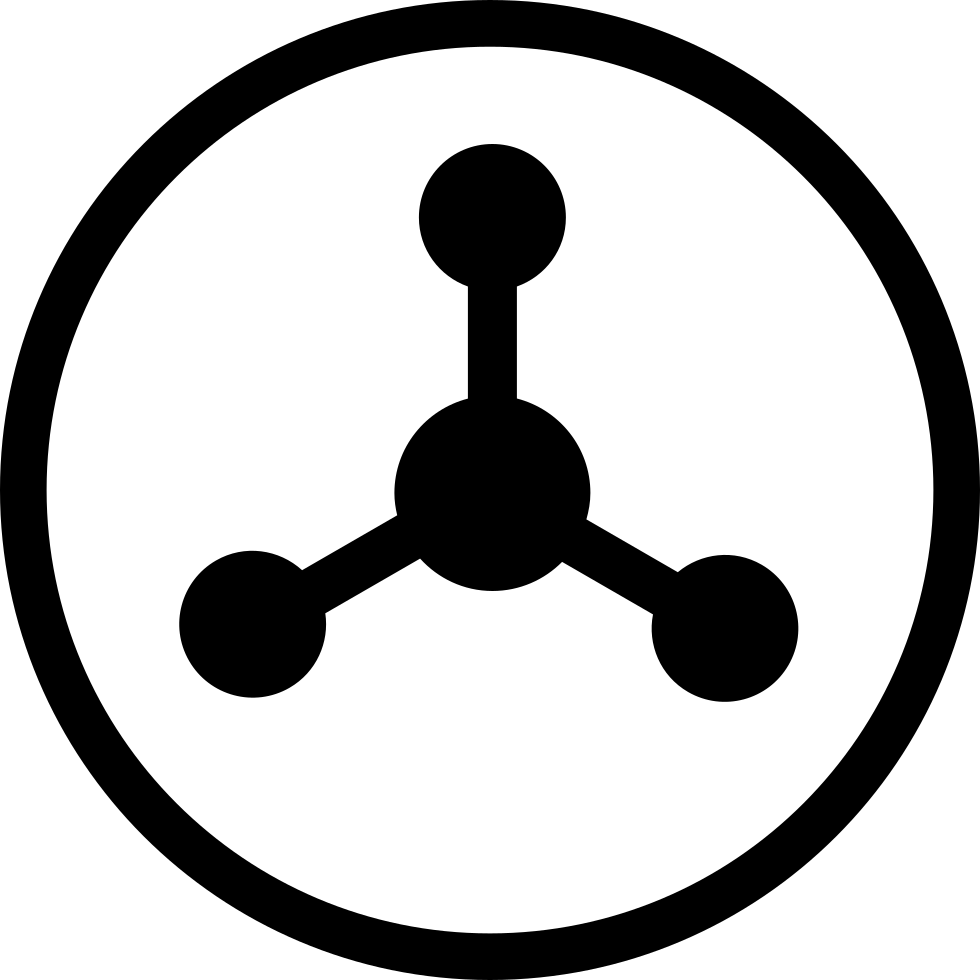 Molecule Icon Blackand White