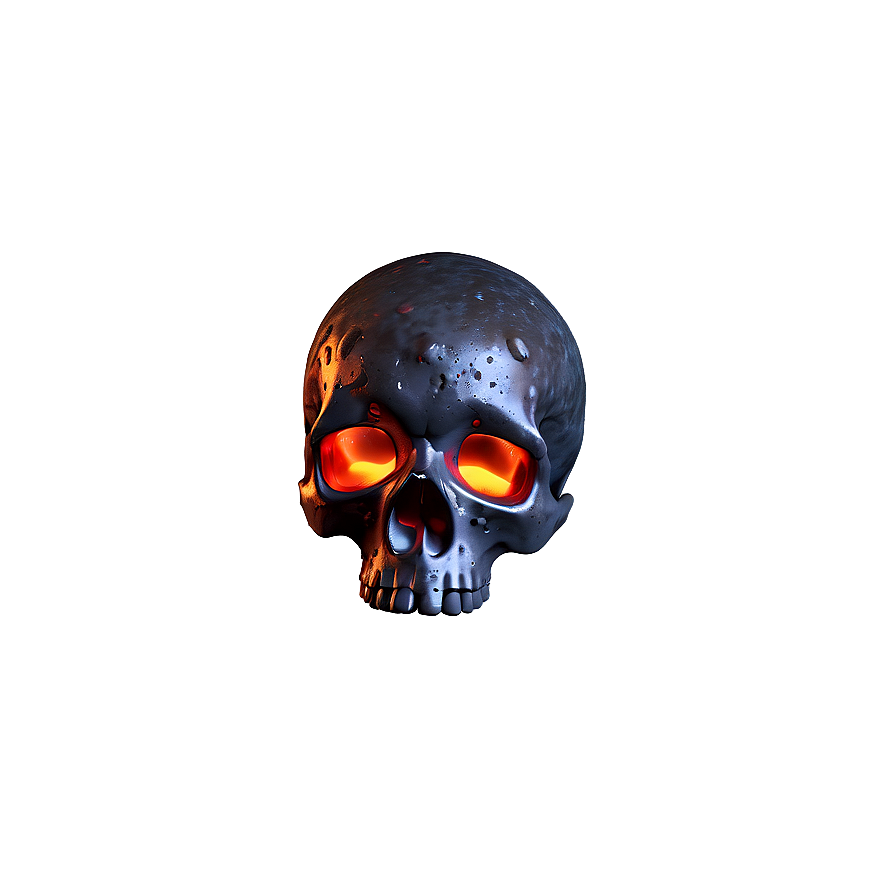 Molten Lava Skull Png 5