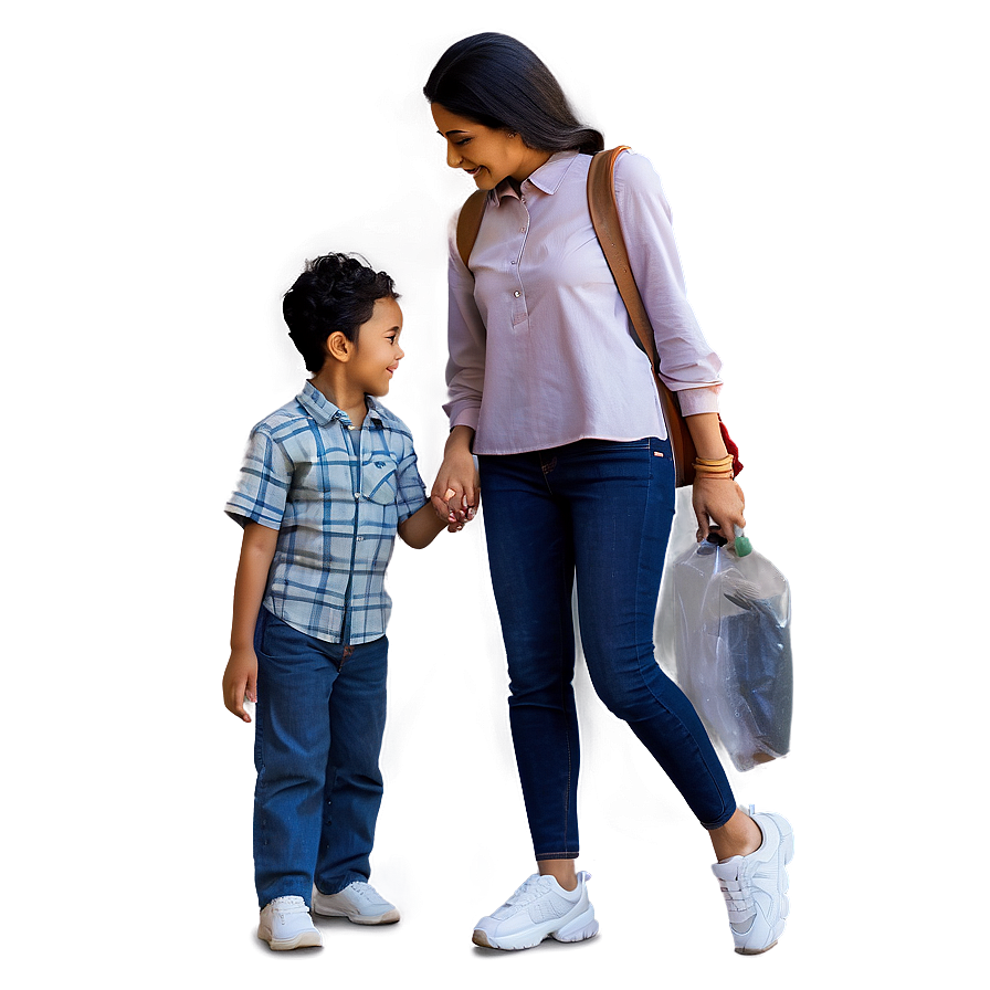 Mom Holding Hands Child PNG 05232024 PNG with transparent background