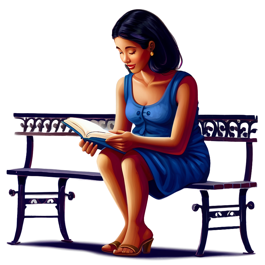 Mom Reading Book Clipart PNG 05232024 PNG with transparent background
