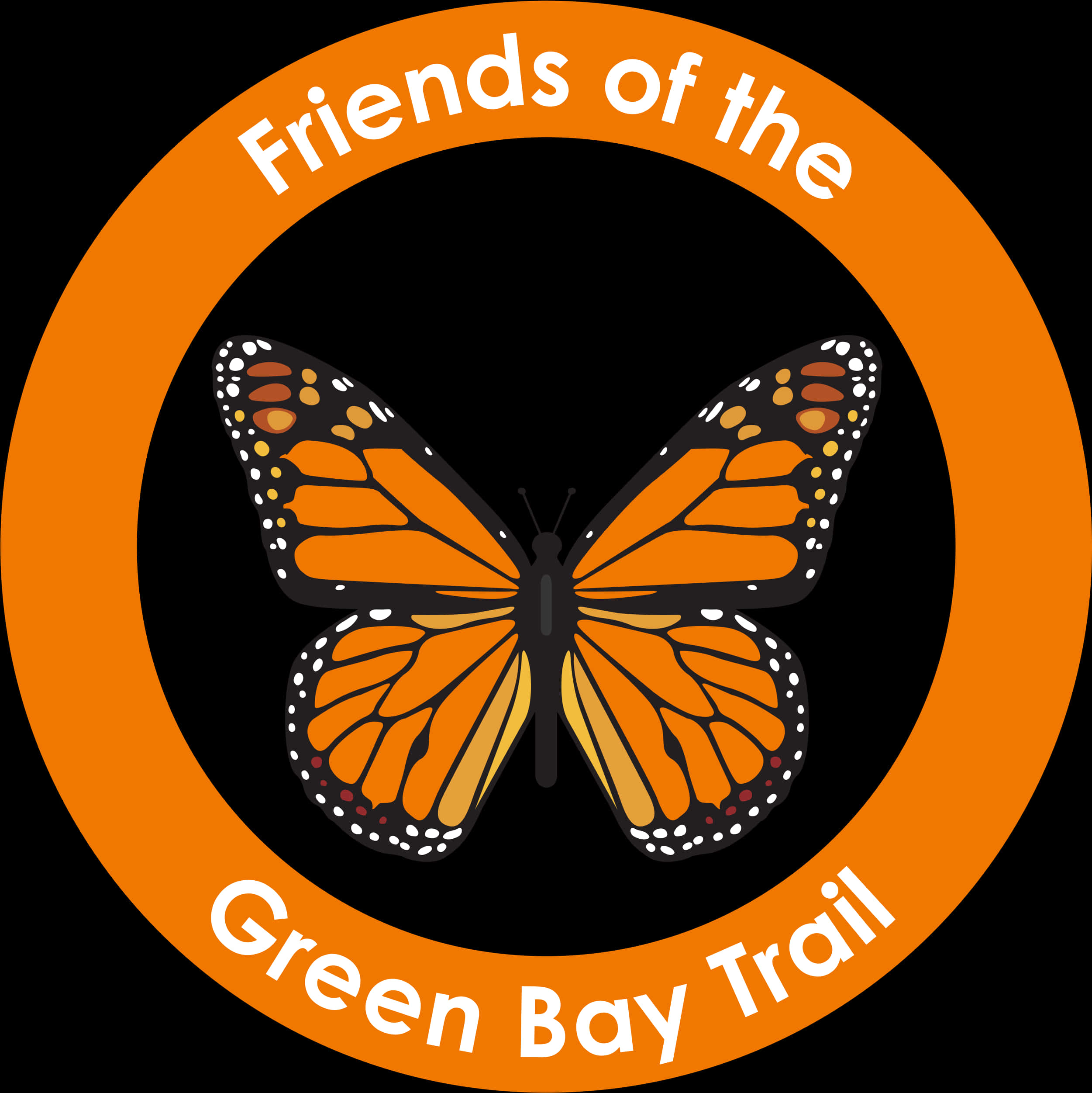Monarch Butterfly Green Bay Trail Logo PNG image with a transparent background, free high-resolution download
