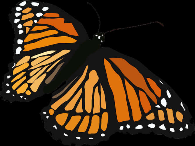 Monarch Butterfly Illustration PNG image with a transparent background, free high-resolution download
