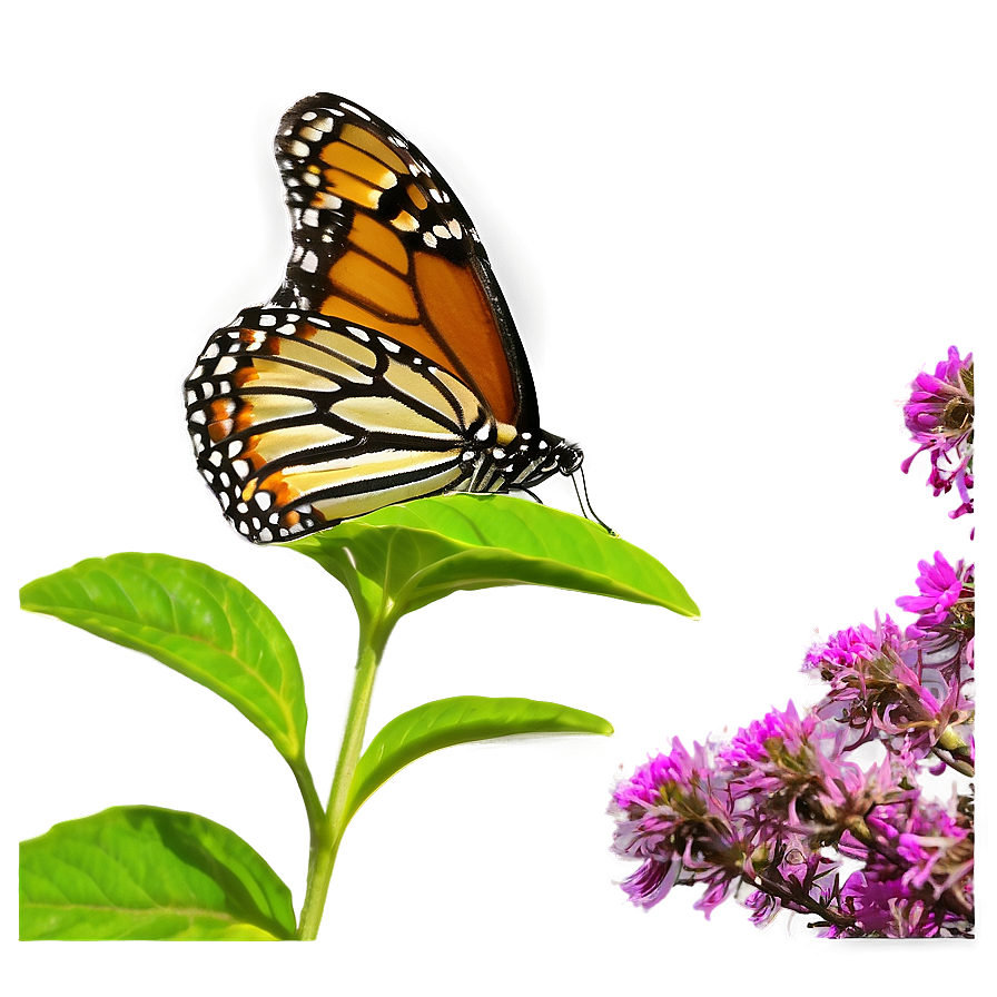 Monarch Butterfly In Garden Png 19