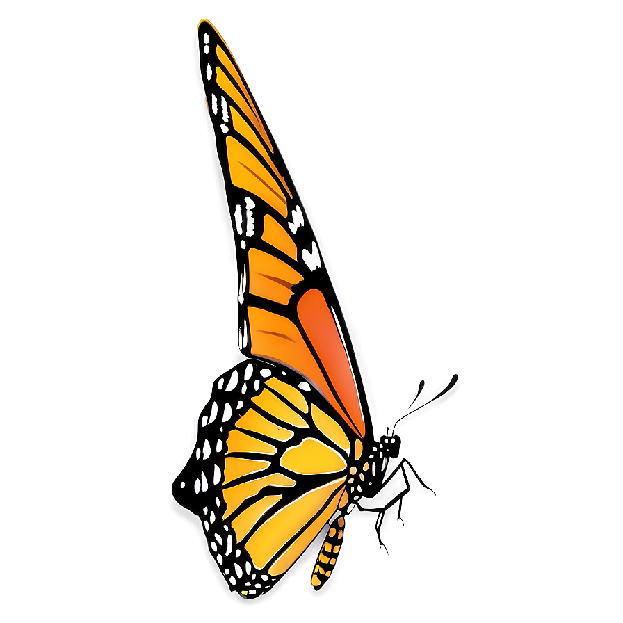 Monarch Butterfly In Garden Png Vyj66