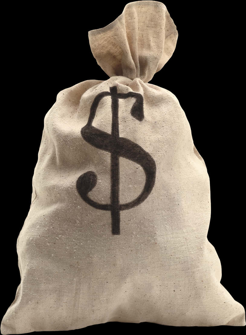 Money Bag Dollar Sign PNG with transparent background
