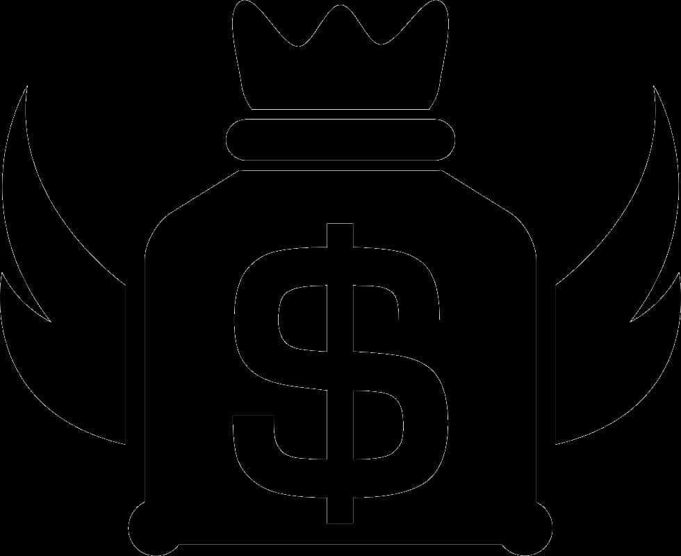 Money Bag With Wings Icon PNG with transparent background