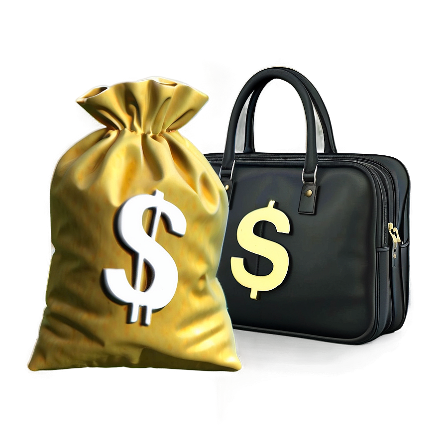 Money Sign And Bag Png Jhi