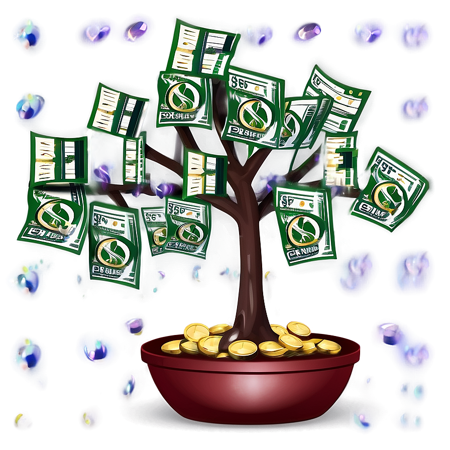 Money Tree With Coins Png Xxi