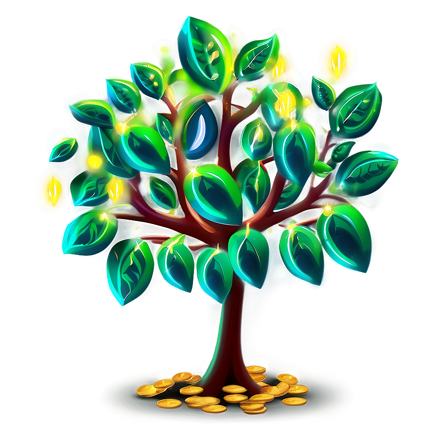 Money Tree With Glowing Leaves Png Xwq