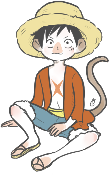 Monkey D - Luffy - Cartoon PNG with transparent background