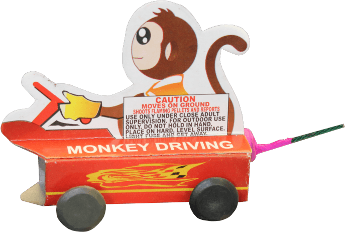 Monkey Driving Toy Car