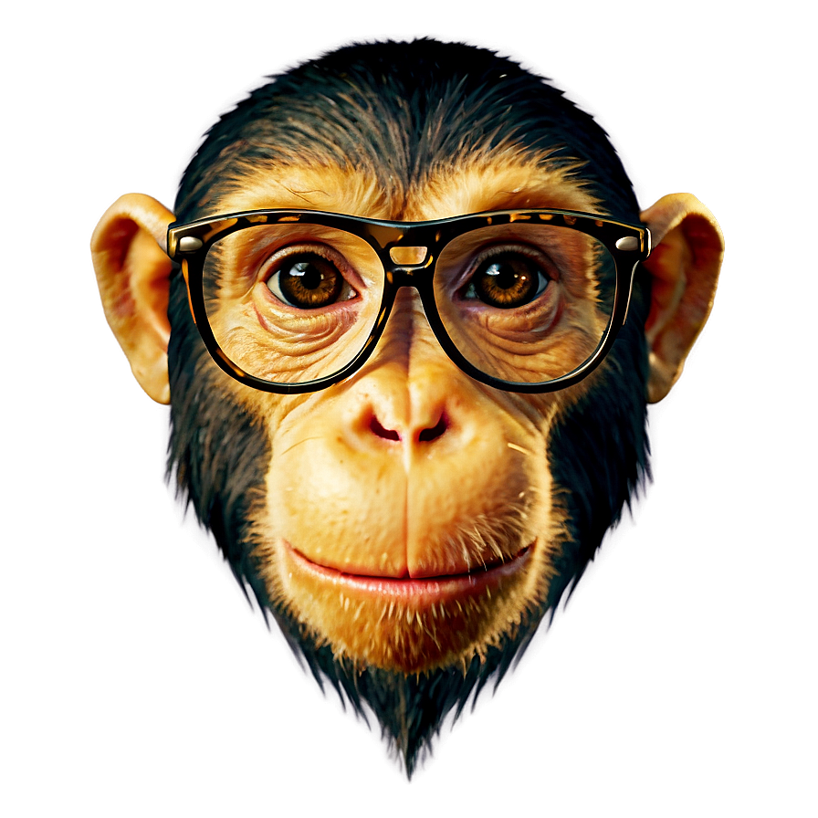 Monkey Face With Glasses Png 06272024