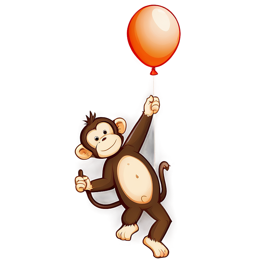 Monkey With Balloon Png 74