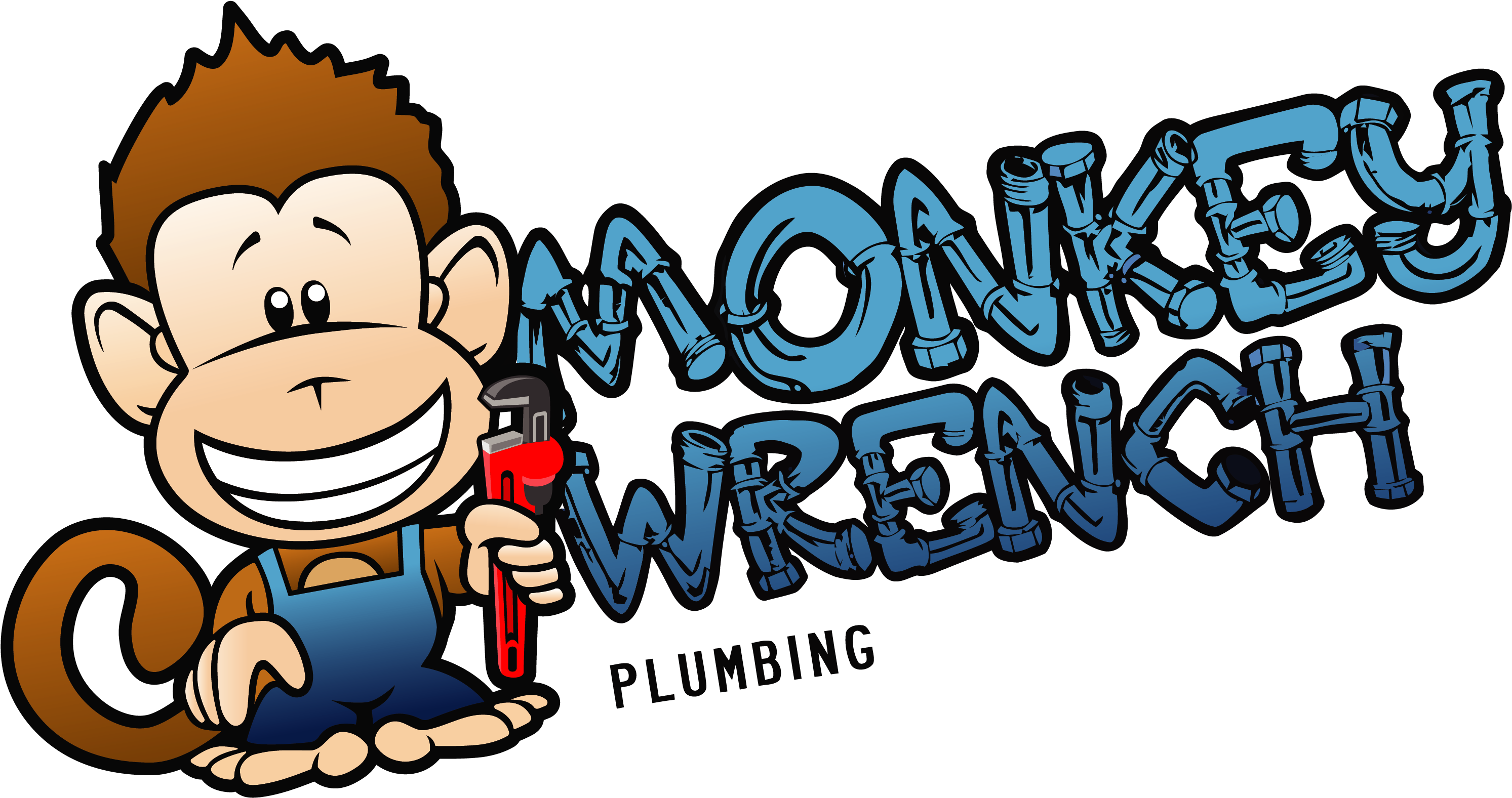 Monkey Wrench Plumbing Logo