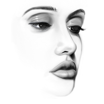 Monochromatic Mystery Portrait