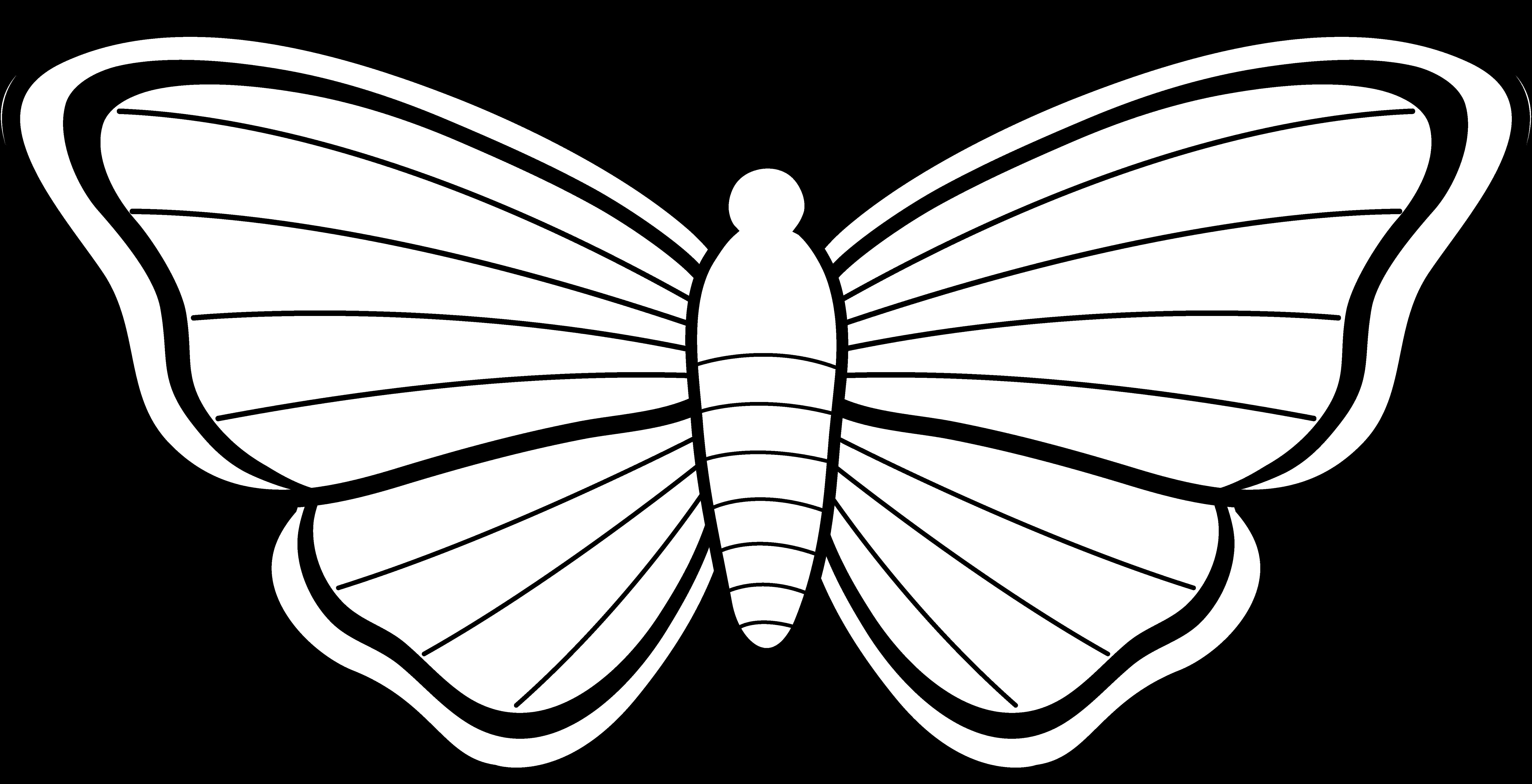 Monochrome_ Butterfly_ Vector_ Art PNG with transparent background