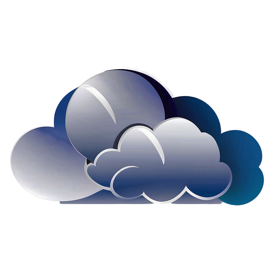 Monochrome Cloud Vector Png 06262024