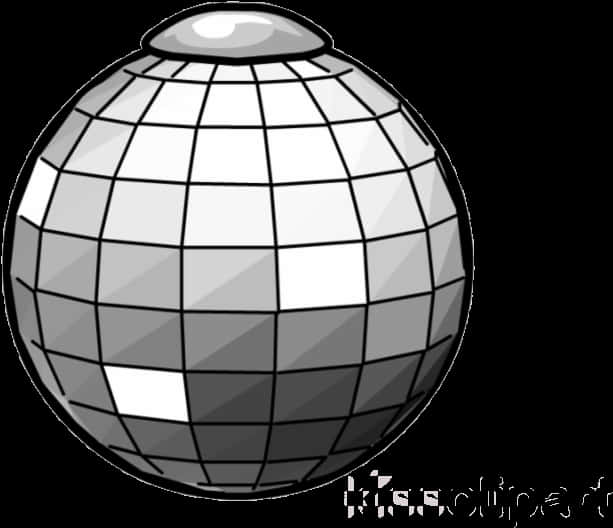 Monochrome Disco Ball Illustration