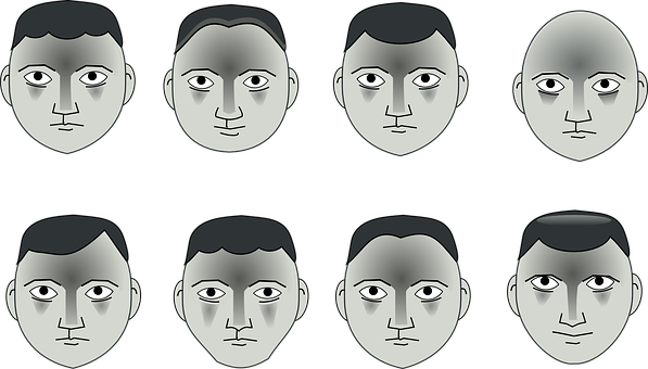 Monochrome Faces Expression Variations