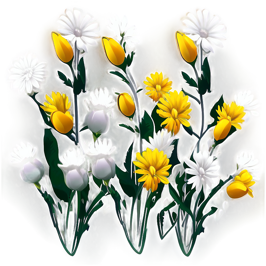 Monochrome Flower Outline Png Hri