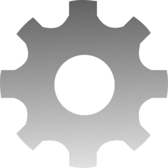 Monochrome Gear Icon