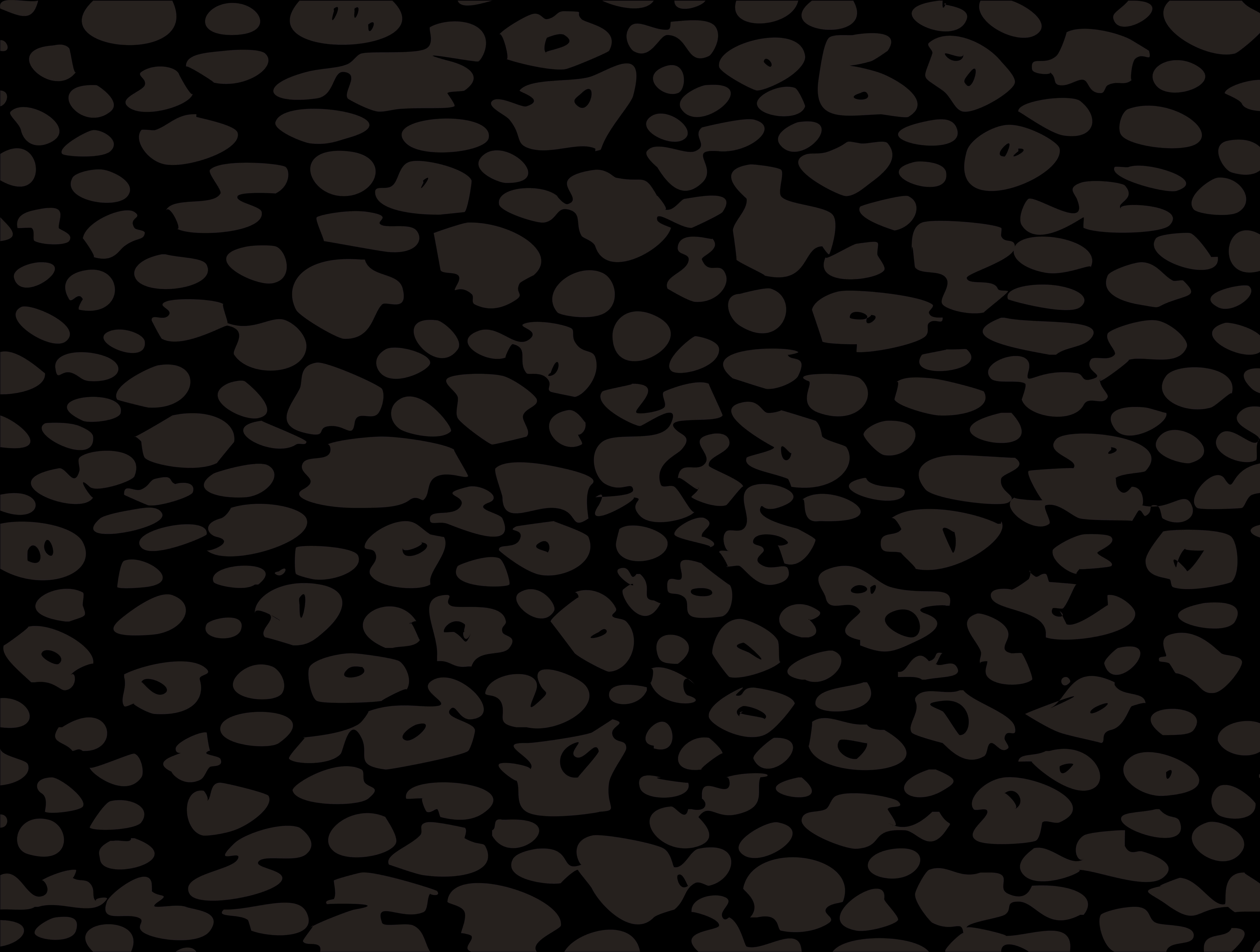Monochrome Leopard Pattern PNG with transparent background