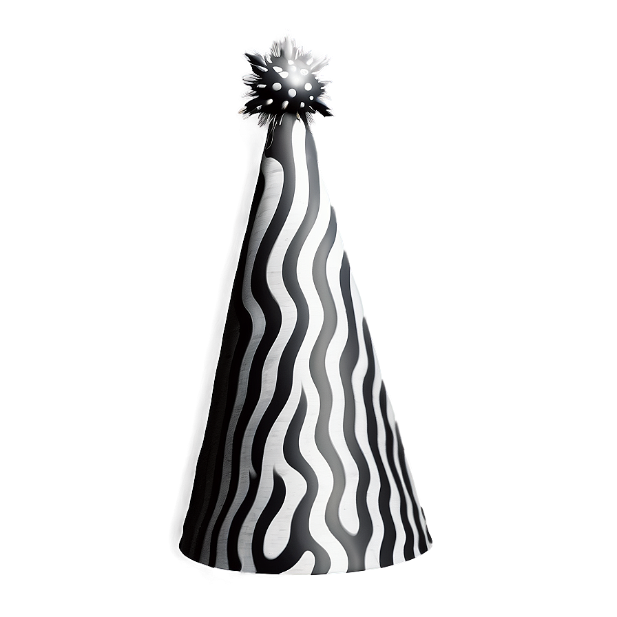 Monochrome Party Hat Png Pbn