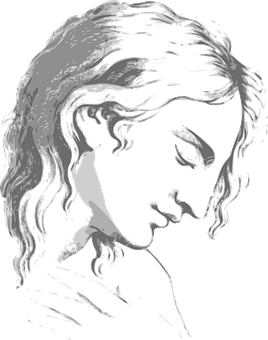 Monochrome Profile Silhouette Art