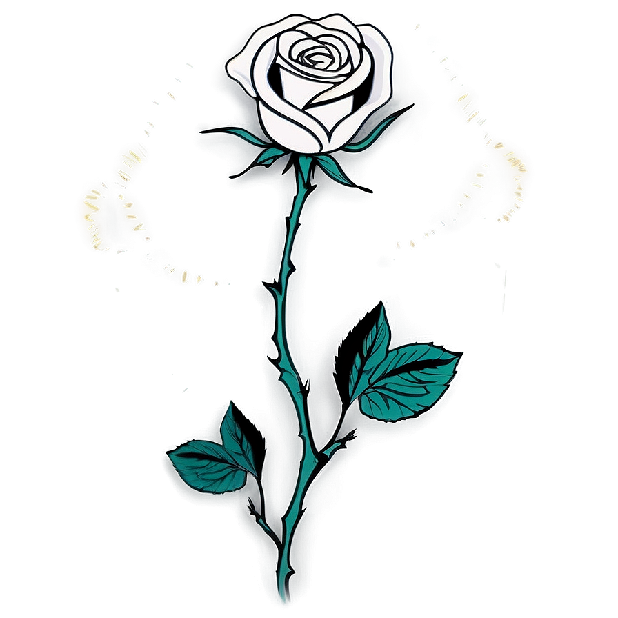 Monochrome Rose Design Png 78