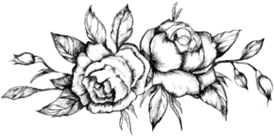 Flower Tattoo Png Transparent Images - Rose Flower Tattoo Drawing, Png Download PNG with transparent background
