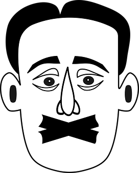 Monochrome Sadness Expression PNG with transparent background