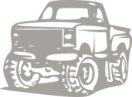 Monochrome Truck Silhouette