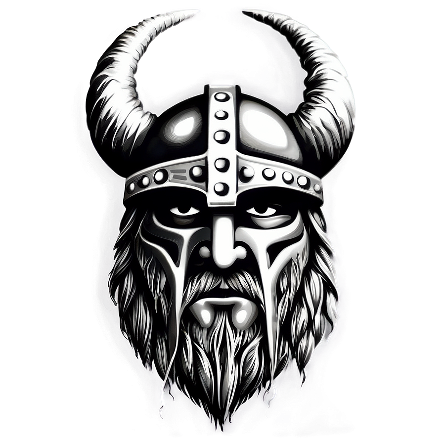 Monochrome Vikings Logo Png Fss