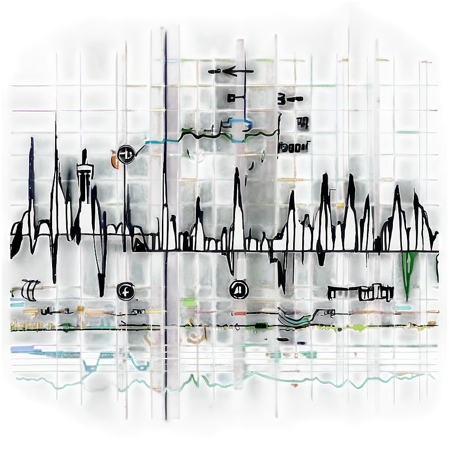 Monochrome Waveform PNG vib48 PNG with transparent background