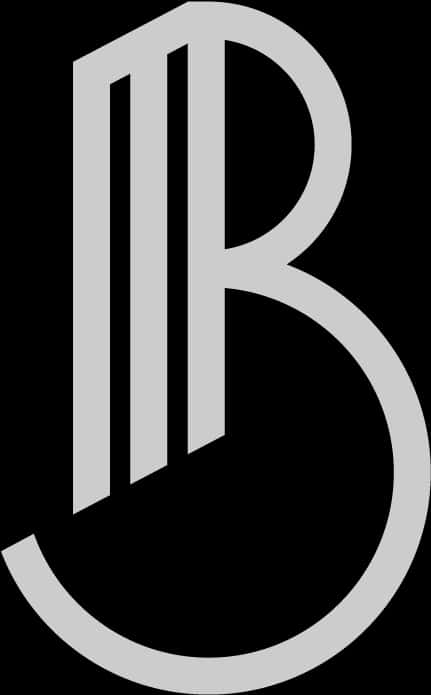 Monogram Logo Design B R PNG with transparent background