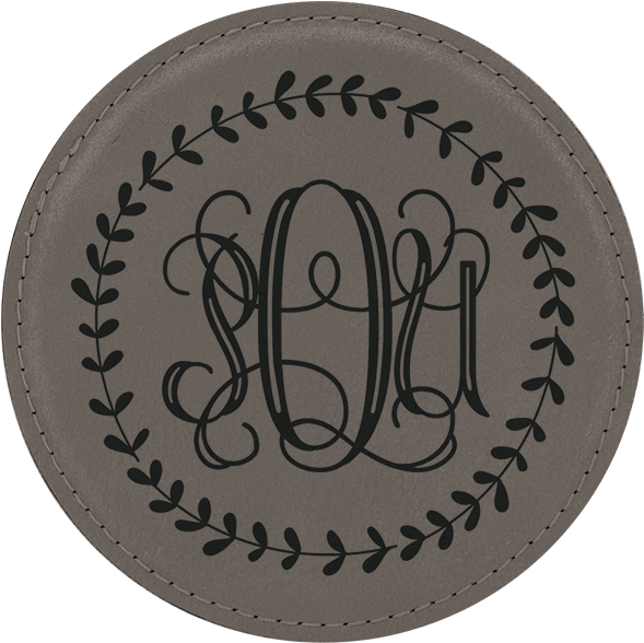 Laurel Wreath Monogram Coaster Set'title='laurel Wreath - Soul Is Healed By Being With Children, HD Png Download PNG with transparent background
