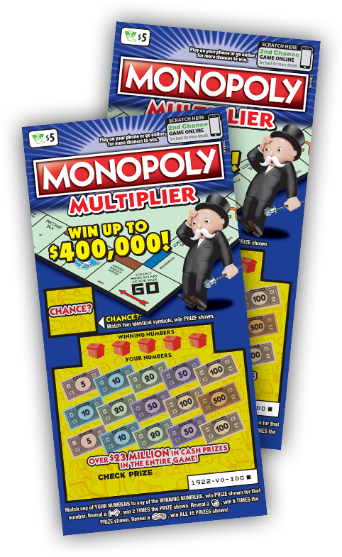 Monopoly Multiplier Lottery Tickets PNG with transparent background