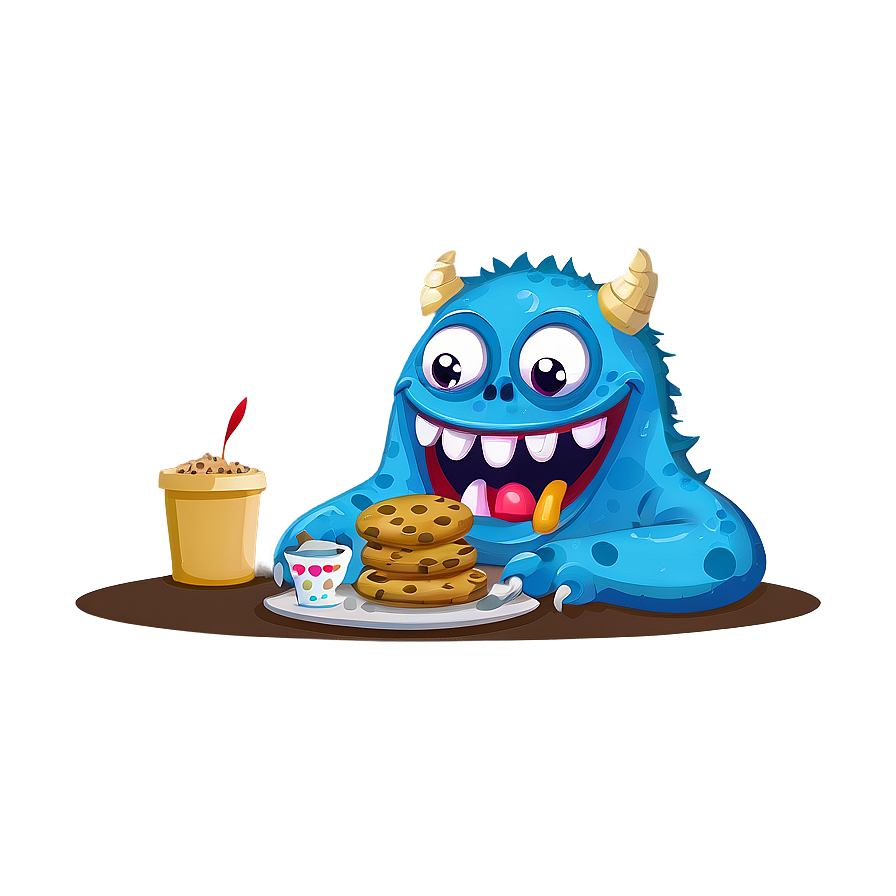 Monster Eating Cookies Png Hst