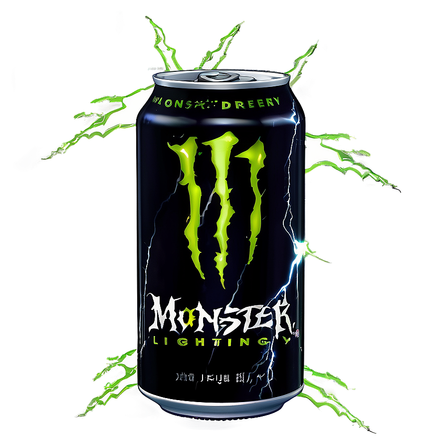 Monster Energy Drink Lightning Effect PNG bcm55 PNG image with a transparent background, free high-resolution download