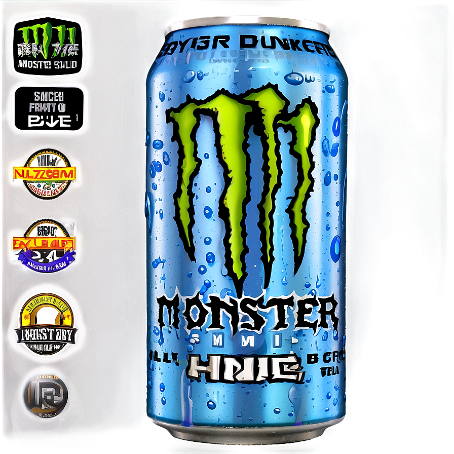 Monster Energy Drink with Ice PNG 06202024 PNG image with a transparent background, free high-resolution download