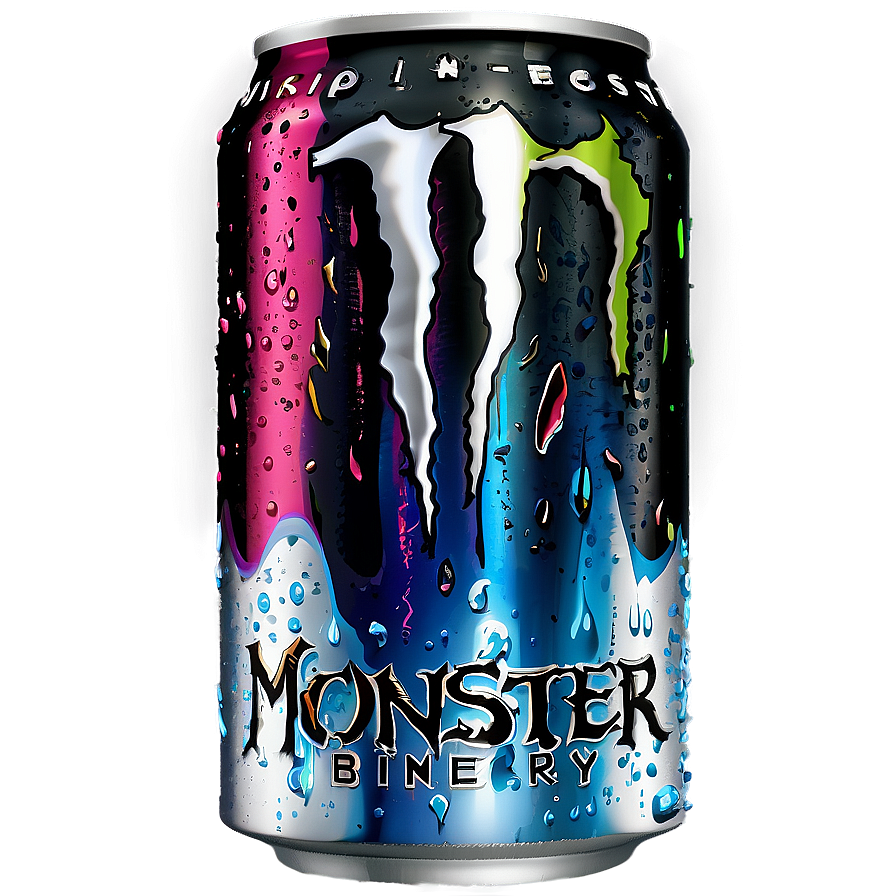 Monster Energy Drink with Ice PNG 06202024 PNG image with a transparent background, free high-resolution download