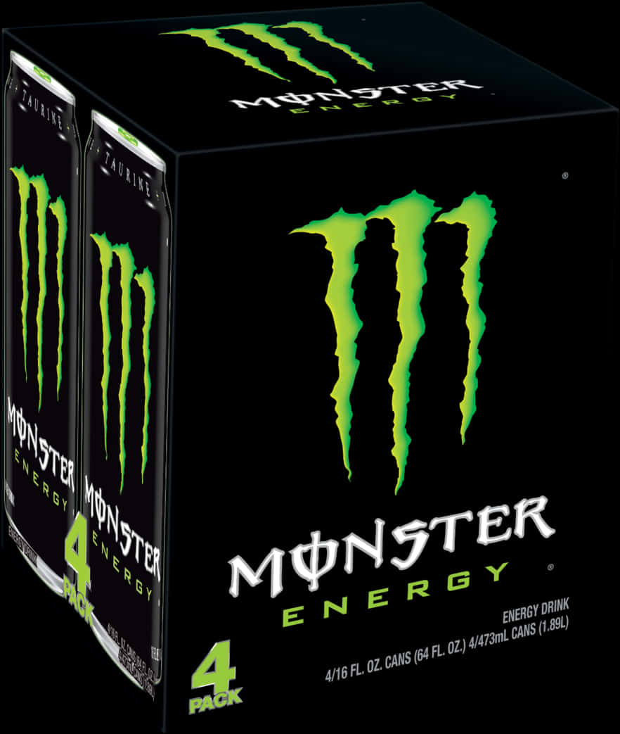 Monster Energy4 Pack Product Image PNG image with a transparent background, free high-resolution download