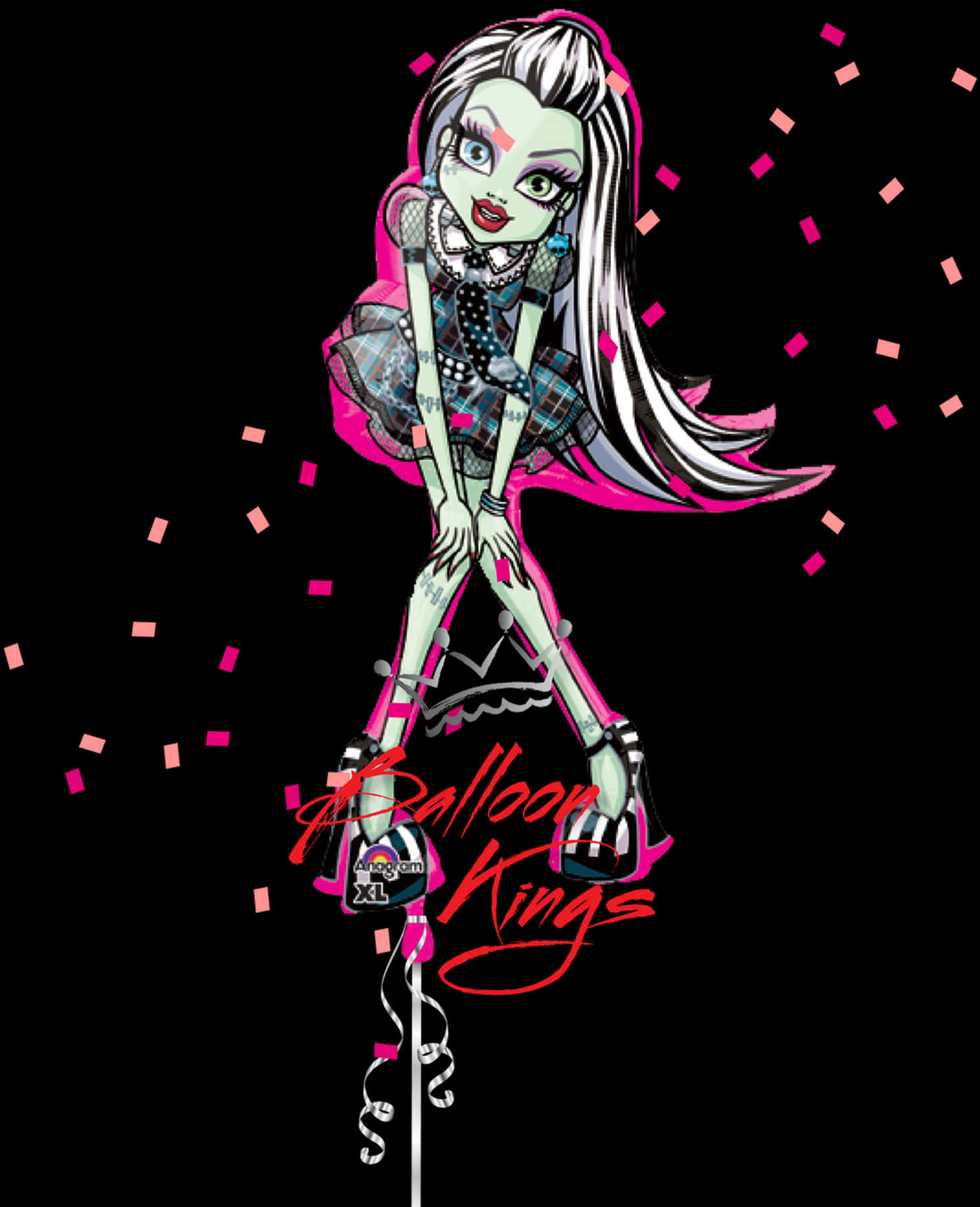 Monster High Character With Balloon Wings PNG with transparent background