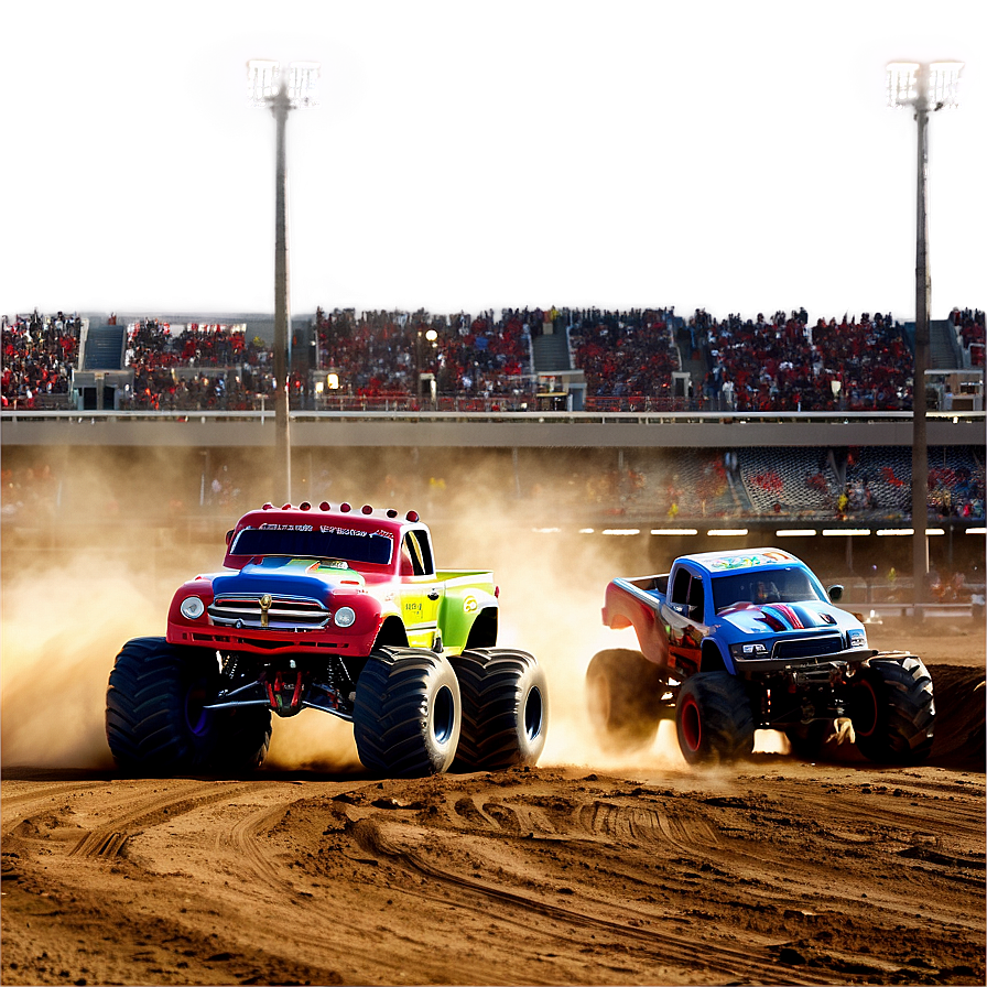 Monster Truck Showdown PNG jeo PNG image with a transparent background, free high-resolution download