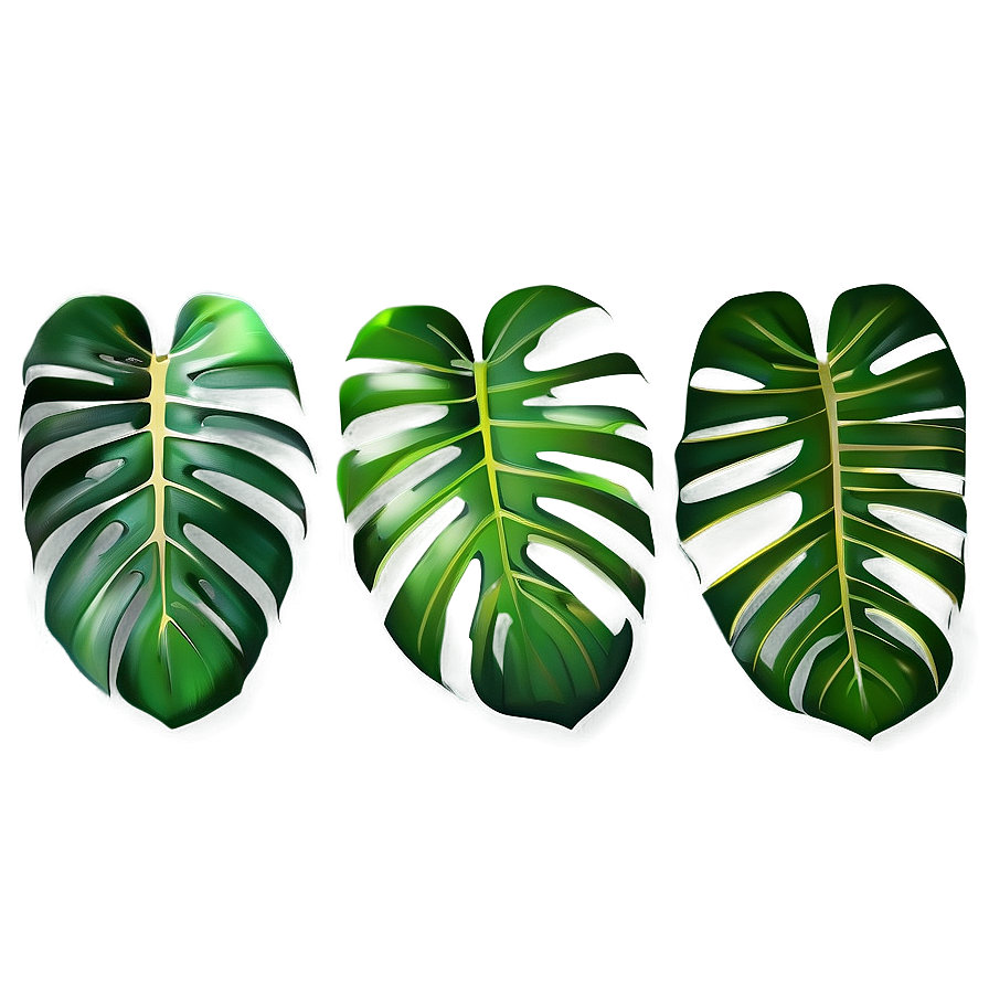 Monstera Leaf Abstract Art Png Hsn1